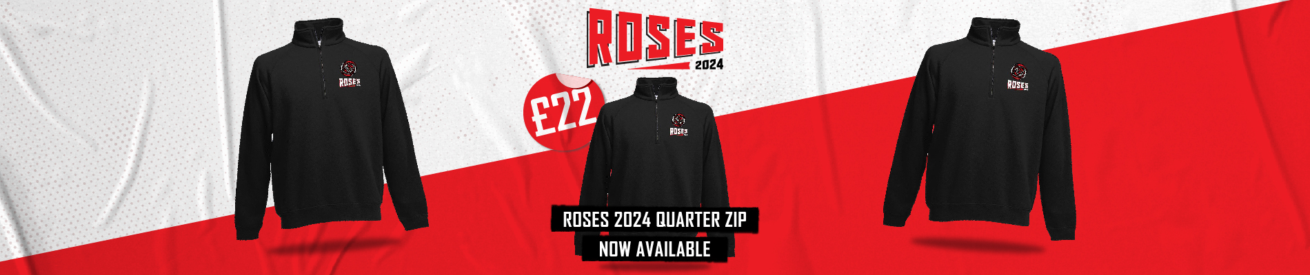 Roses Quarter Zip available now