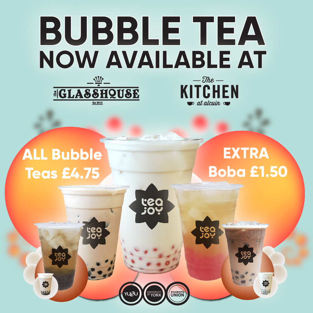 Bubble Tea Now Available at Glasshouse and The Kitchen At Alcuin